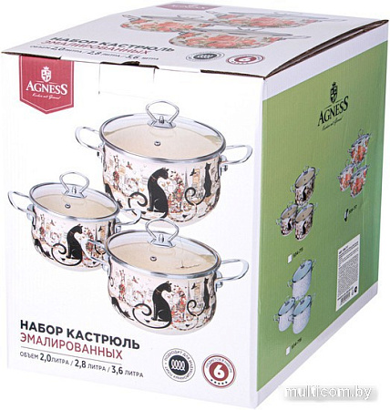 Набор кастрюль Agness 934-717
