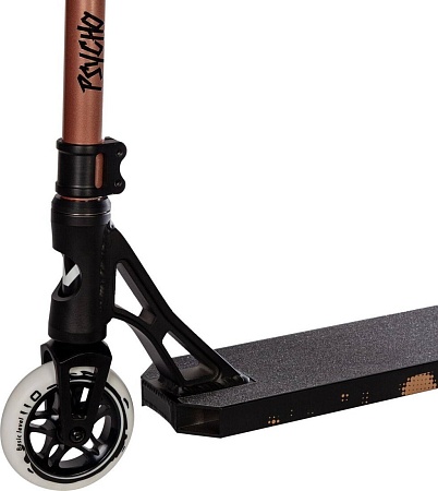 Трюковый самокат Novatrack Psycho 90/110 110A.PSYCHO.BZ23 (черный/коричневый)