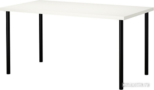 Письменный стол Ikea Линнмон/Адильс (белый/черный) [192.468.08]