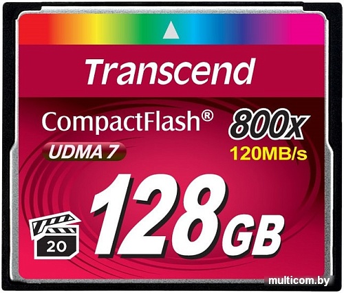 Карта памяти Transcend 800x CompactFlash Premium 128GB (TS128GCF800)