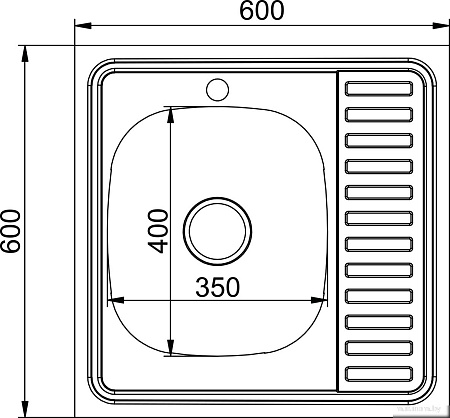 Кухонная мойка Mixline R 555231 (с сифоном)