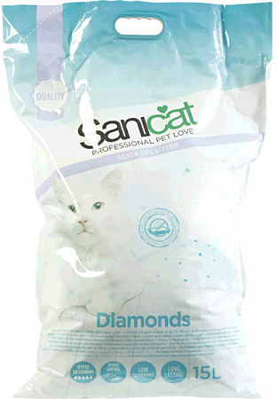 Наполнитель для туалета Sanicat Professional Diamonds 15 л