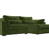 Угловой диван Mebelico Пекин 115410 (правый, микровельвет, зеленый)