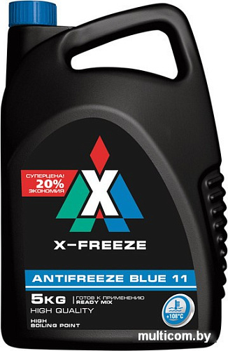 Охлаждающая жидкость Тосол-Синтез Classic X-Freeze G11 blue 5л