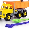 Полесье Супергигант автомобиль-самосвал + лопата и грабли 5557
