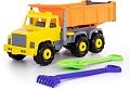 Полесье Супергигант автомобиль-самосвал + лопата и грабли 5557