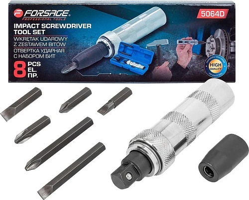 Набор отвертка с битами FORSAGE F-5064D (8 предметов)