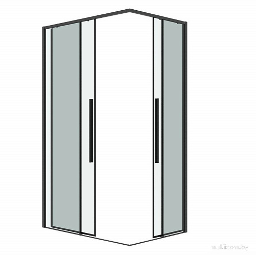 Душевой уголок Grossman Galaxy 100x90x195 300.K33.01.1090.42.00 (графит сатин/прозрачное стекло)