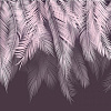 Фотообои Citydecor Пальмовые листья с оттенком (пудровый-пурпурный) 400x270