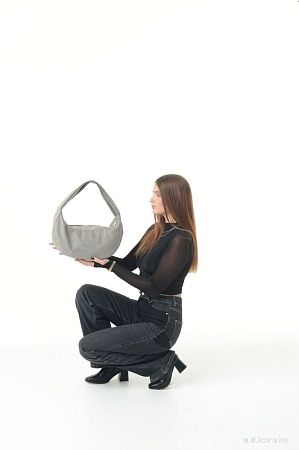 Женская сумка MT.style Hobo Velour (серый)