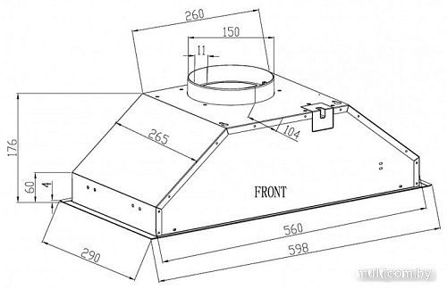 Кухонная вытяжка Schtoff Sesto 60 (черный)