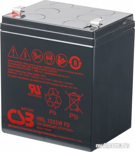 Аккумулятор для ИБП CSB HRL1225W (12В/8.3 А&middot;ч)