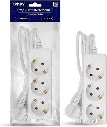Удлинитель Tokov Electric TKE-C01-BU3-3-1-Z