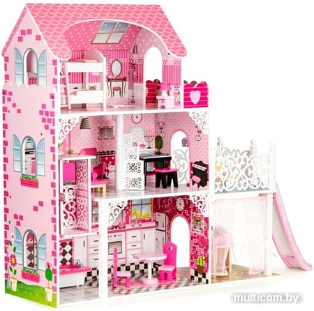 Кукольный домик Eco Toys с горкой TL49059