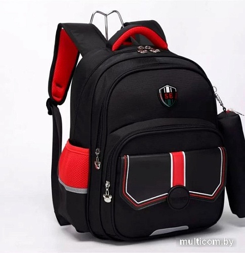 Школьный рюкзак Sun Eight SE-22005 (черный/красный)