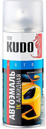 Автомобильная краска Kudo 1K эмаль автомобильная ремонтная алкидная KU-4017 (520 мл, Зеленый сад 307)