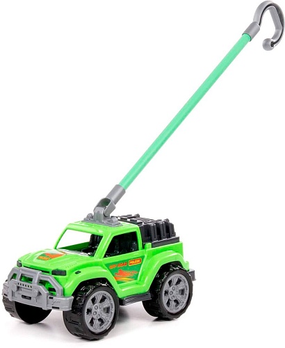 Игрушка-каталка Полесье Легионер с ручкой 63929 (зеленый)