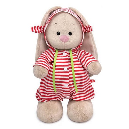 Классическая игрушка BUDI BASA Collection Зайка Ми в полосатом комбинезоне StM-506 (25 см)