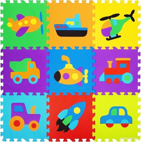 Коврик-пазл Юнландия Машинки 664667