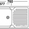 Кухонная мойка Kromevye ЕС 240 D