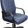 Кресло Деловая обстановка Консул Стандарт (синий, кожа люкс)