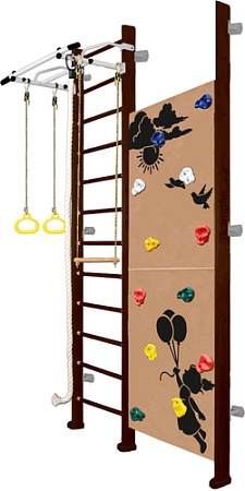 Детский спортивный комплекс Kampfer Jungle Wall Girl (3 м, шоколадный/белый антик)