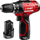 Дрель-шуруповерт Зубр ДШЛ-122-1 КН (с 2-мя АКБ, кейс)