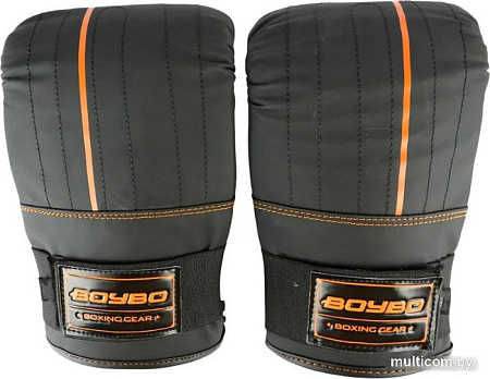 Снарядные перчатки BoyBo B-series S (4 oz, черный/оранжевый)