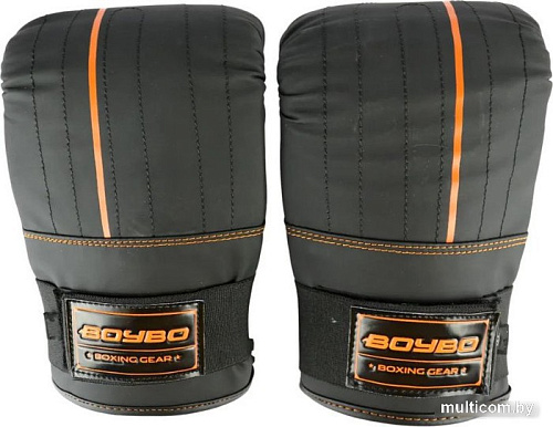 Снарядные перчатки BoyBo B-series S (4 oz, черный/оранжевый)