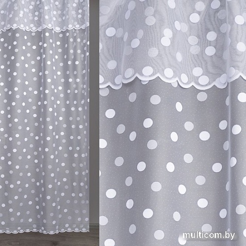 Тюль Amore Mio Жаккардовая 6PL 37510355 3x2.7 м 92109 (белый)