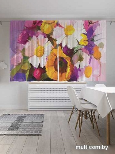 Комплект штор JoyArty Нежный натюрморт цветов 1.45x1.8 м p_74197_145x180 (2 шт)