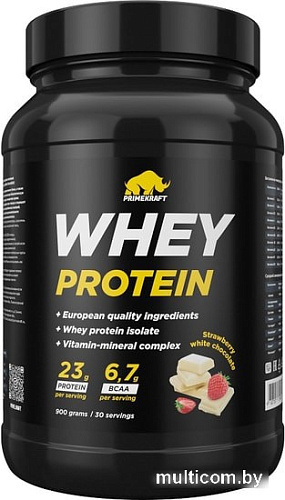 Протеин Prime Kraft Whey Strawberry White Chocolate (900г, клубника/белый шоколад)