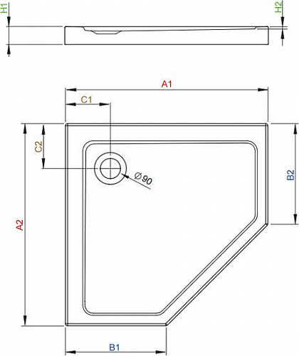 Душевой поддон Radaway Doros PT 90x90 [SDRPT9090-01]