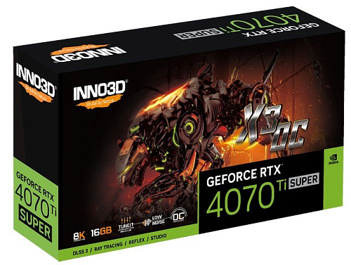 Видеокарта Inno3D RTX 4070 Ti Super X3 OC N407TS3-166XX-186158N