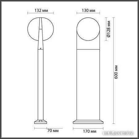 Фонарный столб Odeon Light Tilda 6652/12GL