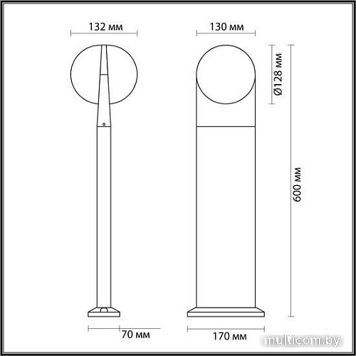 Фонарный столб Odeon Light Tilda 6652/12GL