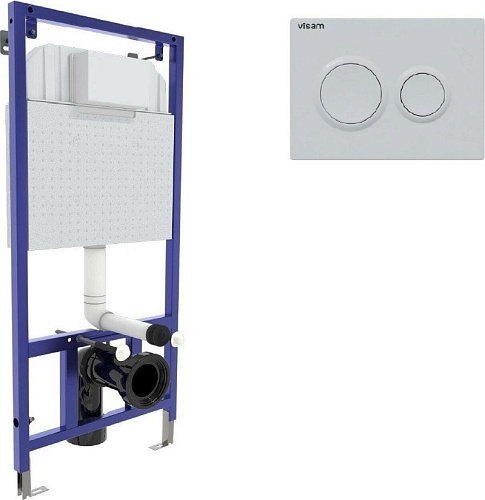 Инсталляция для унитаза Visam Slim 525 с кнопкой O1 EX-040261 (белый)
