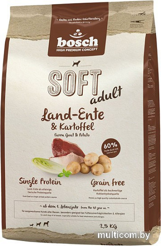 Корм для собак Bosch Soft Adult Land-Ente & Kartoffel 2.5 кг