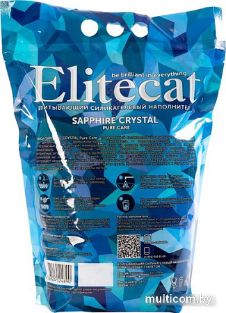 Наполнитель для туалета EliteCat Sapphire Crystal Pure Care 3.8 л