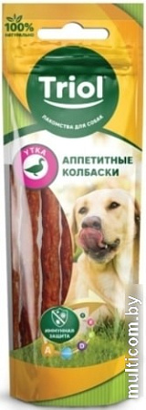 Лакомство для собак Triol Колбаски из утки (40 г)