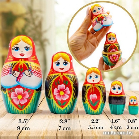 Развивающая игра Брестская Матрешка В белорусском традиционном костюме (набор 5 шт)