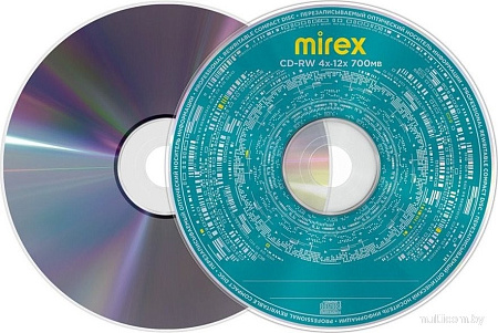 CD-RW диск Mirex 700Mb 12х UL121002A8L (10 шт.)