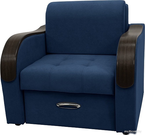 Кресло Сириус Лидер-1 НПБ 105x110 (Eva 22 велюр синий)