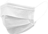 Геспертех Маска трехслойная одноразовая с фиксатором (100 шт, белый)