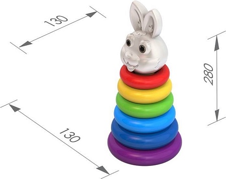 Развивающая игрушка Нордпласт Пирамидка Кролик 419