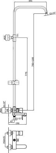 Душевая система Lauter Aqua 21CK3172C-61