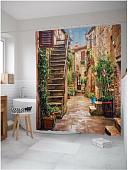 Шторка-занавеска для ванны JoyArty Цветочные улицы sc_14597