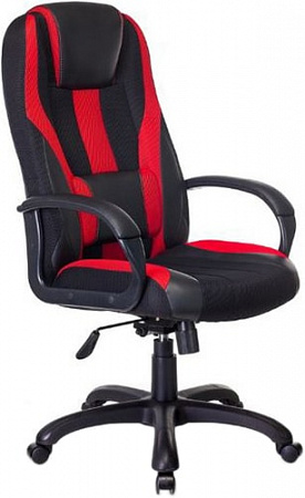 Кресло Бюрократ VIKING-9/BL+RED (черный/красный)