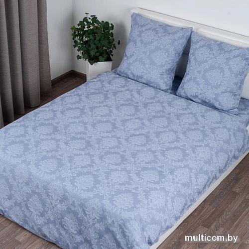 Постельное белье Миланика Графит 200x217 (поплин-жаккард)
