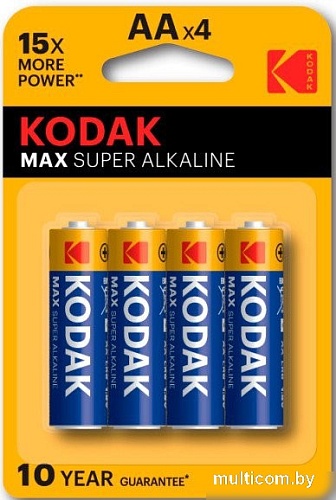 Батарейка Kodak МАХ LR6-4BL KAA-4 30952867-RU1